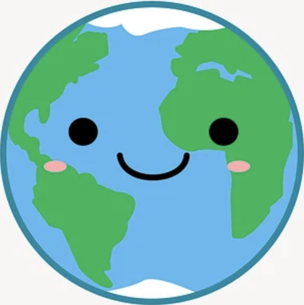 Cute AI and nature illustration